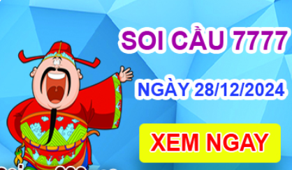 Soi cầu 7777 ngày 28-12-2024 – Cầu lô tứ quý 7777 hôm nay