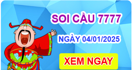 Soi cầu 7777 ngày 04-01-2025 – Cầu lô tứ quý 7777 hôm nay