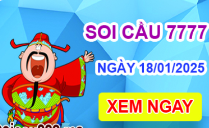 Soi cầu 7777 ngày 18-01-2025 – Cầu lô tứ quý 7777 hôm nay