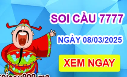 Soi cầu 7777 ngày 08-03-2025 – Cầu lô tứ quý 7777 hôm nay